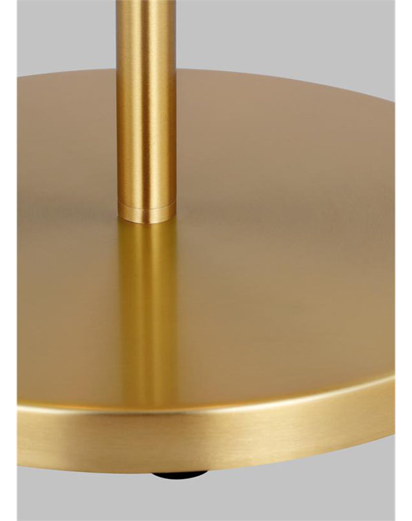 Dottie 22'' White Linen Perforated Table Lamp in Burnished Brass