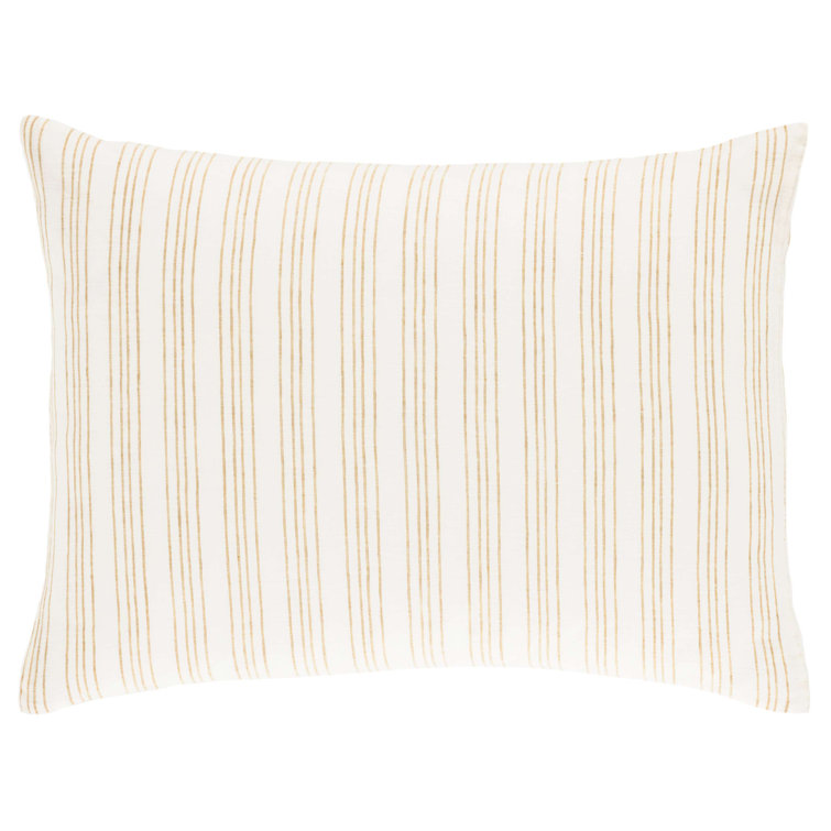 Slate Blue Linen Stripe Standard Sham