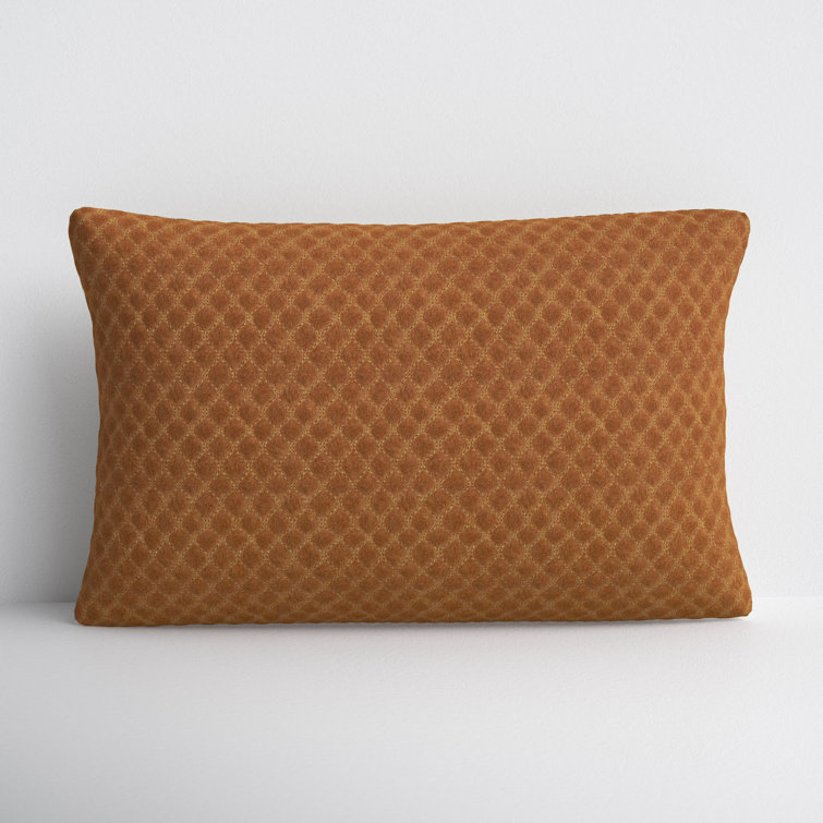 Floretta Chevron Embroidered Cotton Velvet Lumbar Pillow