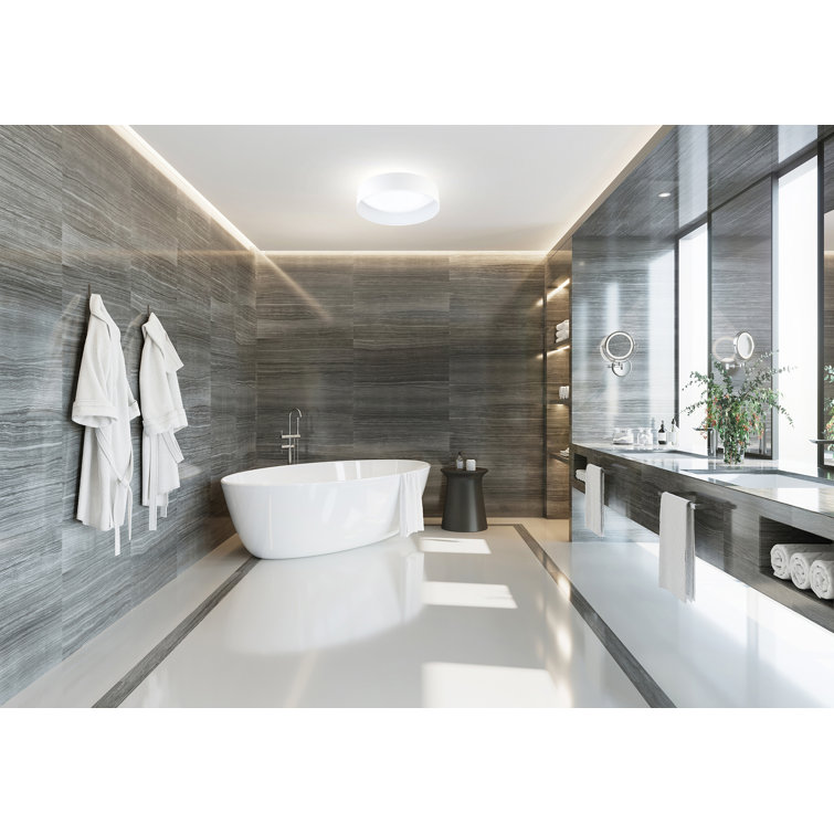 White Acrylic LED Flush Mount Ceiling Light