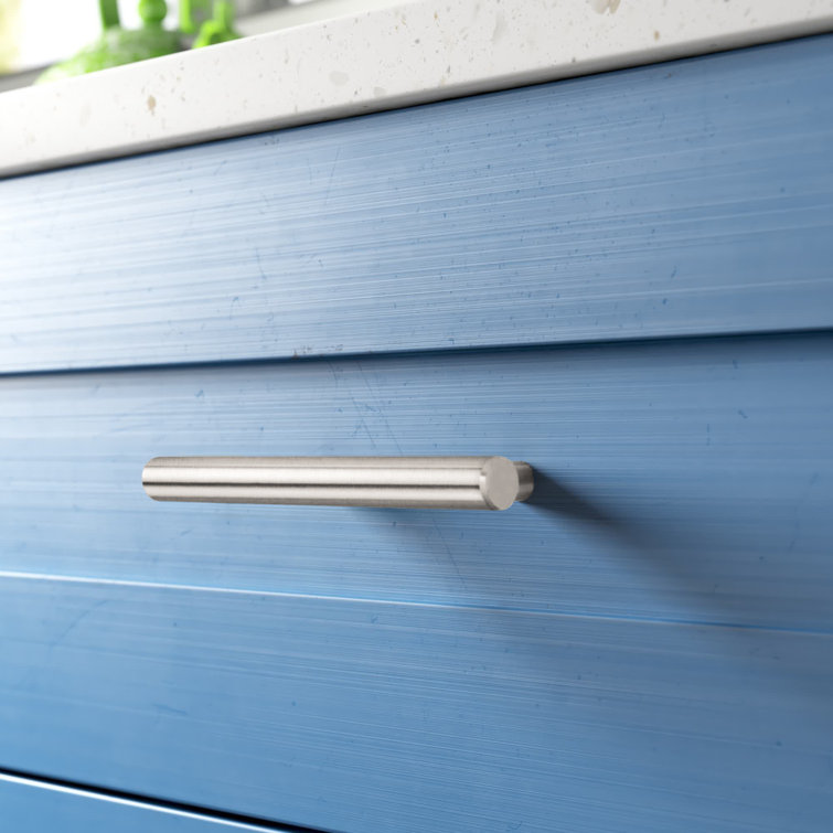 Polished Chrome Modern Bar Cabinet Pull with Mounting Hardware