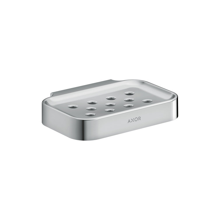 Chrome Modern Wall-Mounted Rectangular Soap Dish