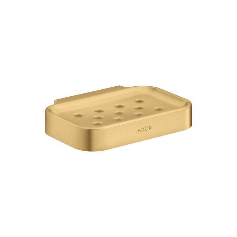 Brushed Gold Optic Modern Wall Mount Soap Dish