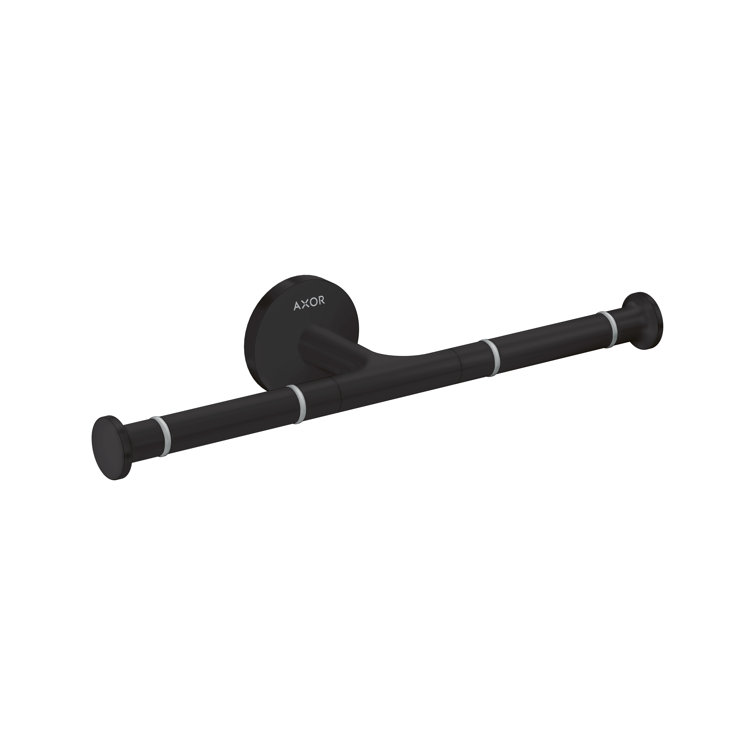 Matte Black Modern Double Wall Mounted Toilet Paper Holder