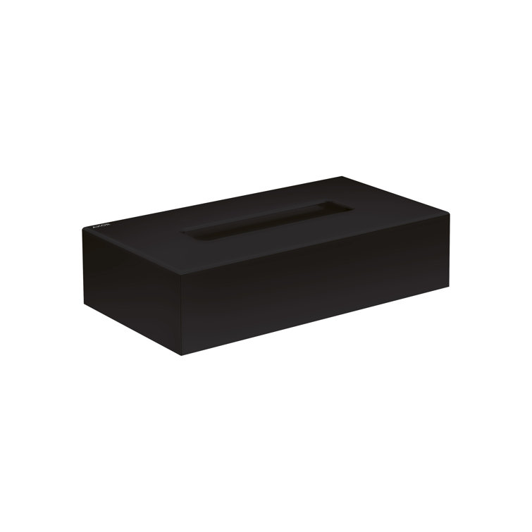 Matte Black Modern Wall Mount Tissue Box Cover