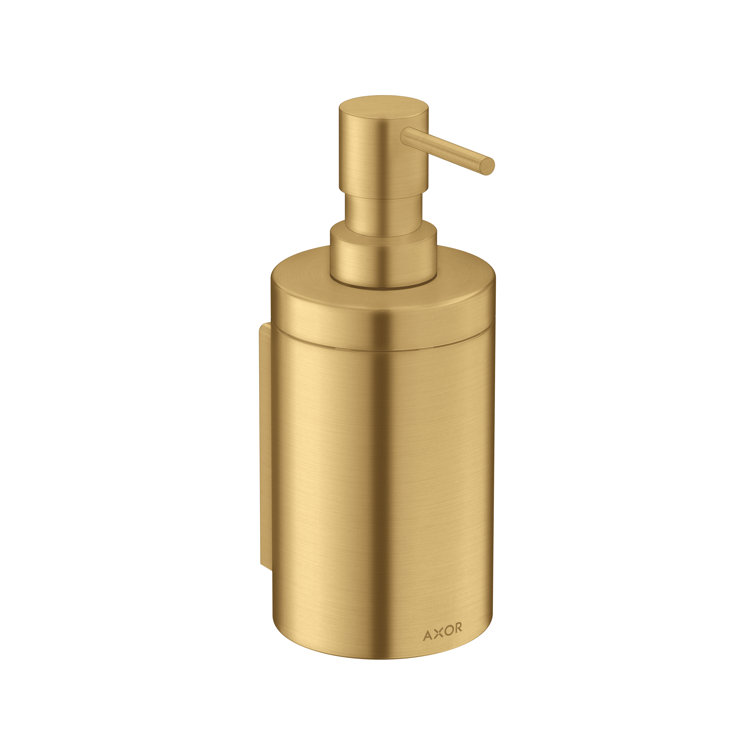 Brushed Gold Modern Wall-Mount Soap Dispenser