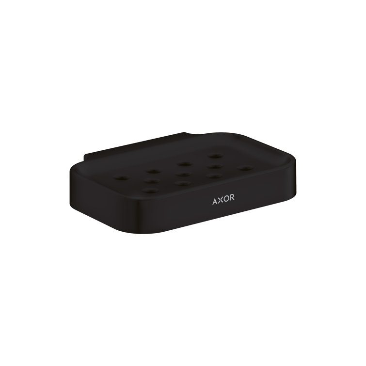 Matte Black Metal Wall-Mounted Soap Dish