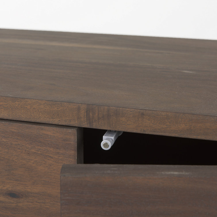 Rundle 68.9'' Brown Wood and Black Resin Sideboard
