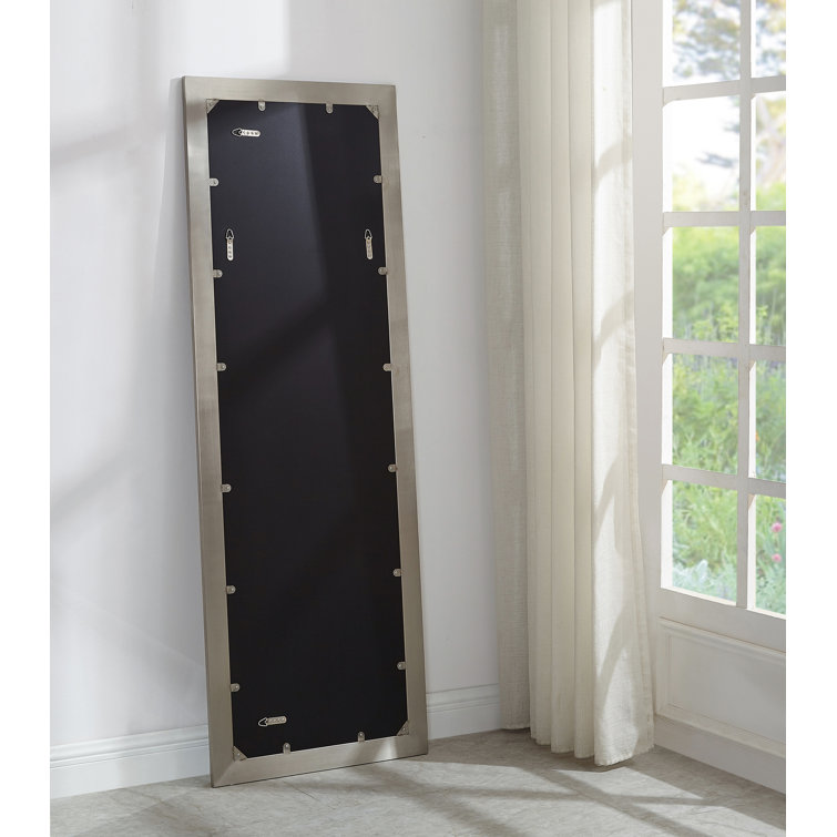 Elegance Full-Length Rectangular Silver-Gold Floor Mirror