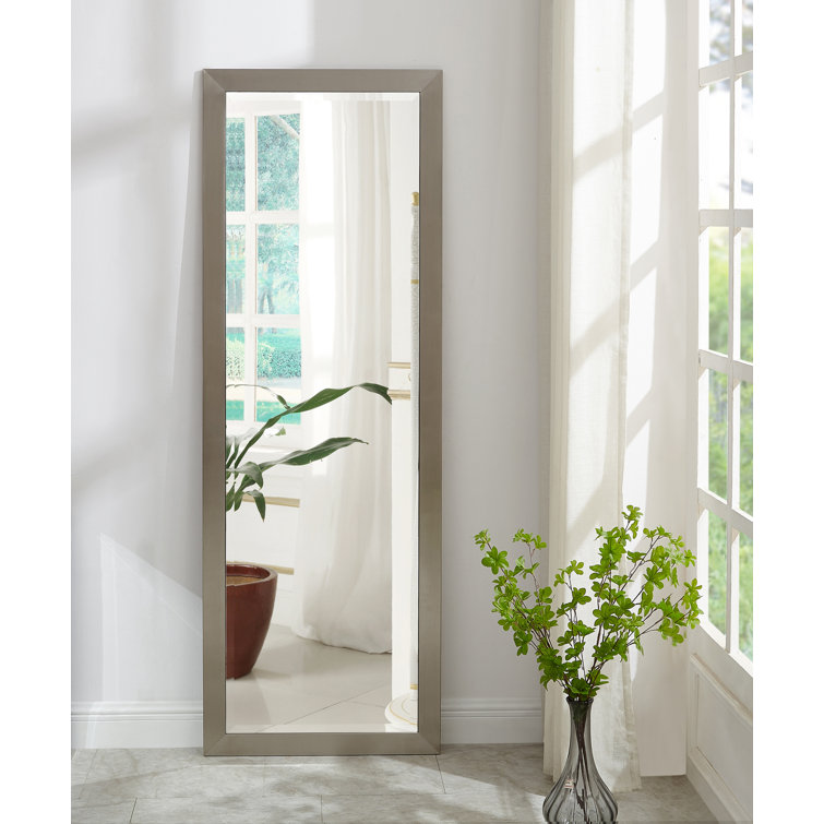 Elegance Full-Length Rectangular Silver-Gold Floor Mirror