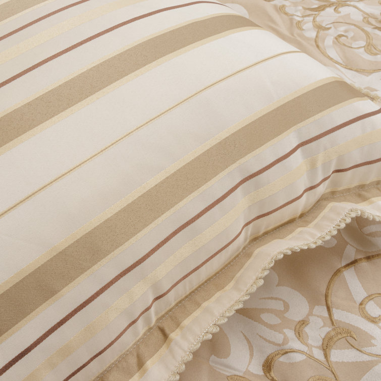 Luxembourg Cream and Gold King Comforter Set