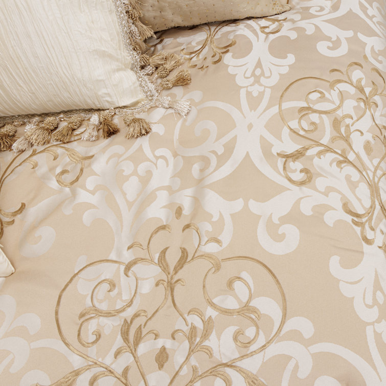 Luxembourg Cream and Gold King Comforter Set