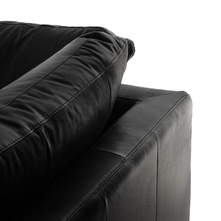 Colt Dark Brown Leather 4-Piece Chaise Sectional