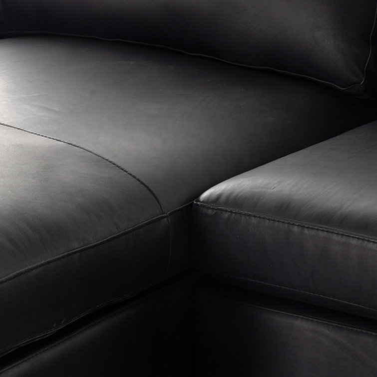 Colt Dark Brown Leather 4-Piece Chaise Sectional