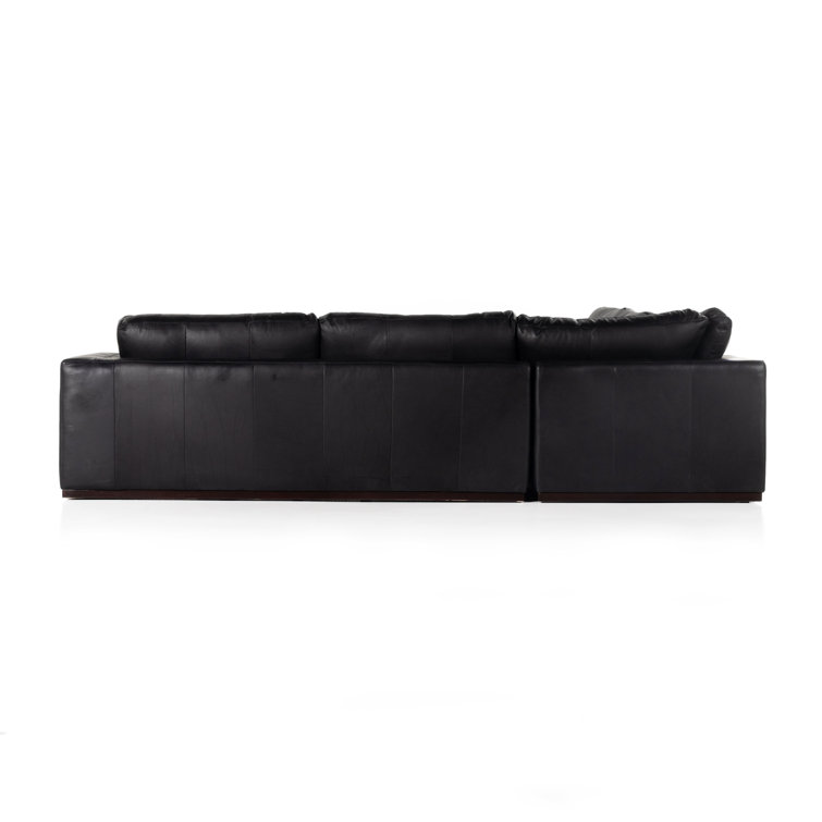 Colt Dark Brown Leather 4-Piece Chaise Sectional