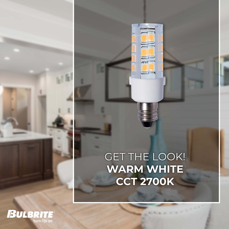 Clear Dimmable LED Candelabra Bulb 3000K 2-Pack