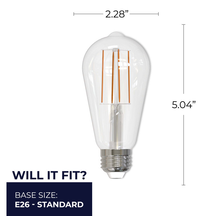 60 Watt Equivalent Clear Dimmable LED Filament Bulb