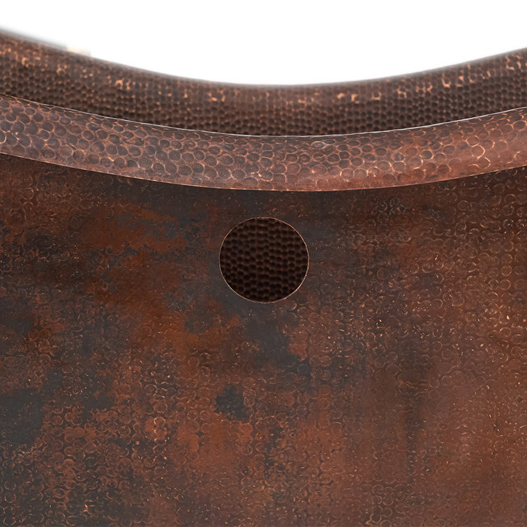 72" Hammered Oil-Rubbed Bronze Copper Double Slipper Bathtub