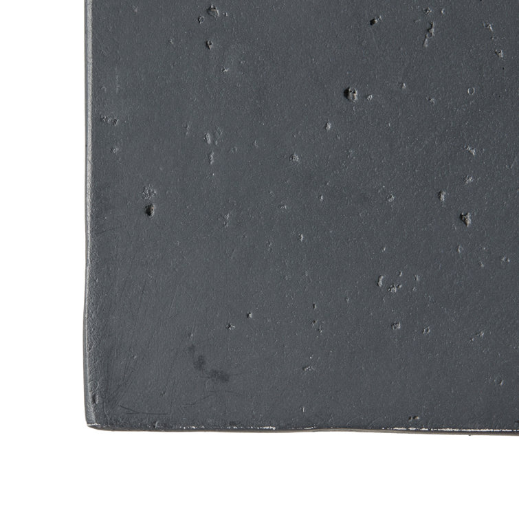Dark Gray Lightweight Concrete Rectangular Fire Pit Table