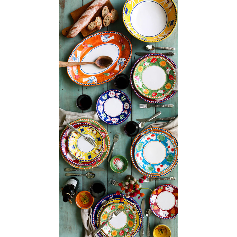 Gallina Hand-Painted Ceramic Dinner Plate, 10 Inch