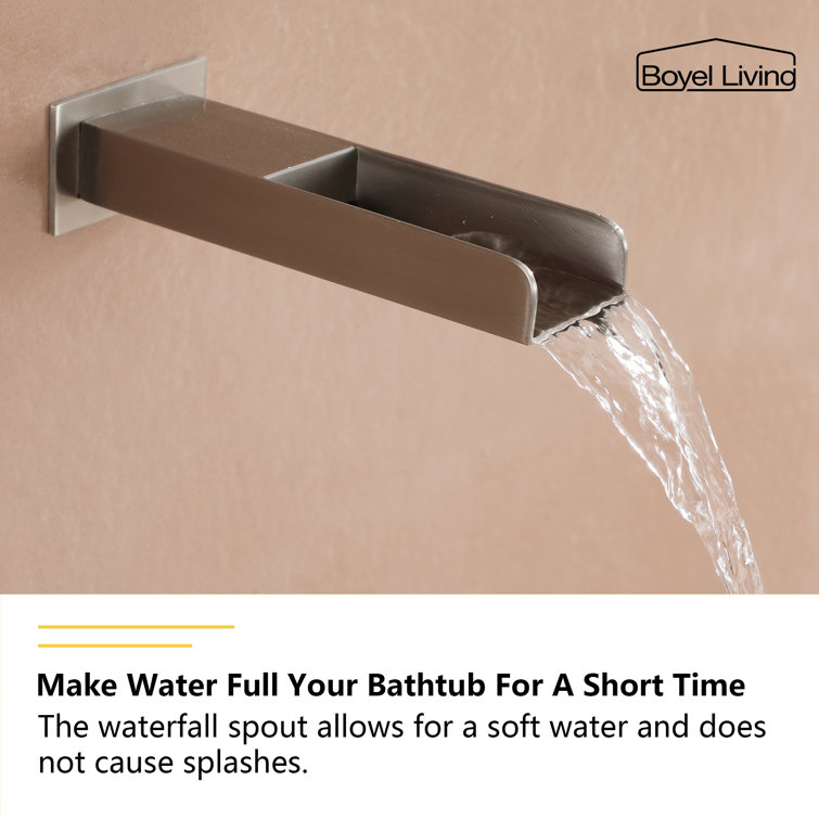 Brushed Nickel 10-Inch Ceiling Mount Rain Shower System with Handheld