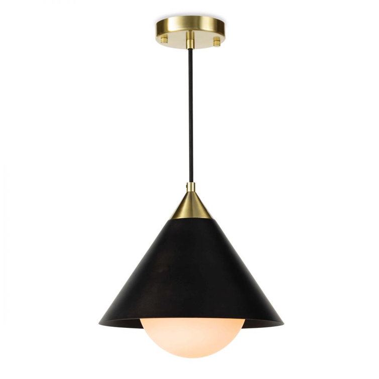 Regina Andrew 11.75" Blackened Brass Globe Pendant Light
