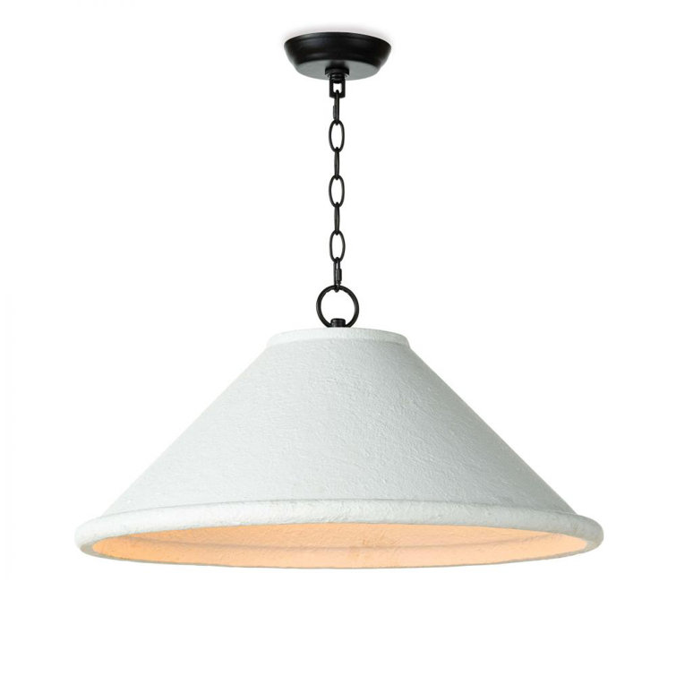 Modern White Concrete 3-Light Island Pendant
