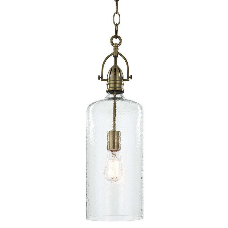 Mini Brass and Glass Jar Pendant Light