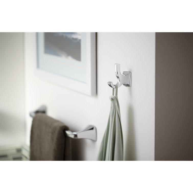 Polished Nickel Modern Double Wall Mount Robe Hook