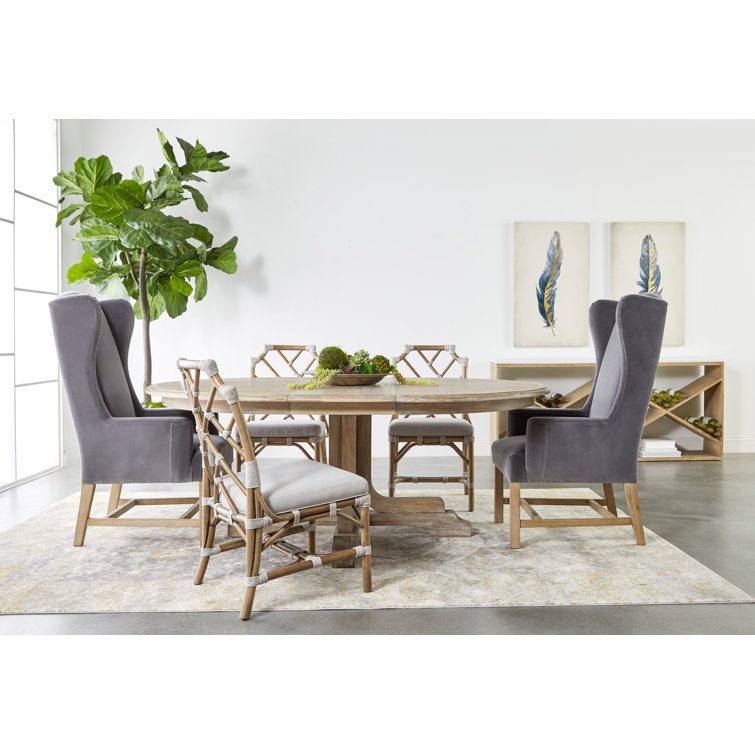 Torrey Reclaimed Wood 60"-77.5" Extendable Round Dining Table