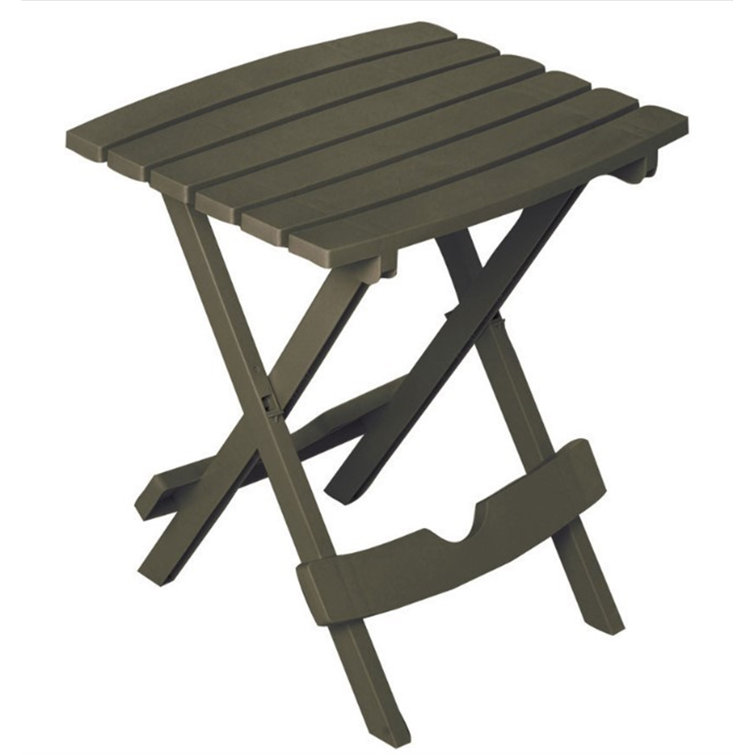 Adams Earth Brown Resin Folding Side Table