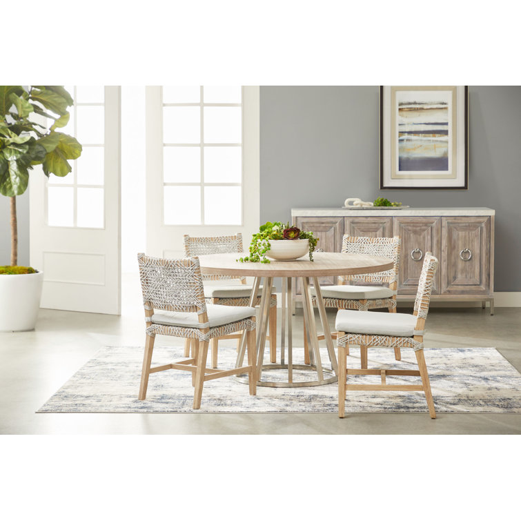 54" Round Reclaimed Acacia Wood Dining Table Top