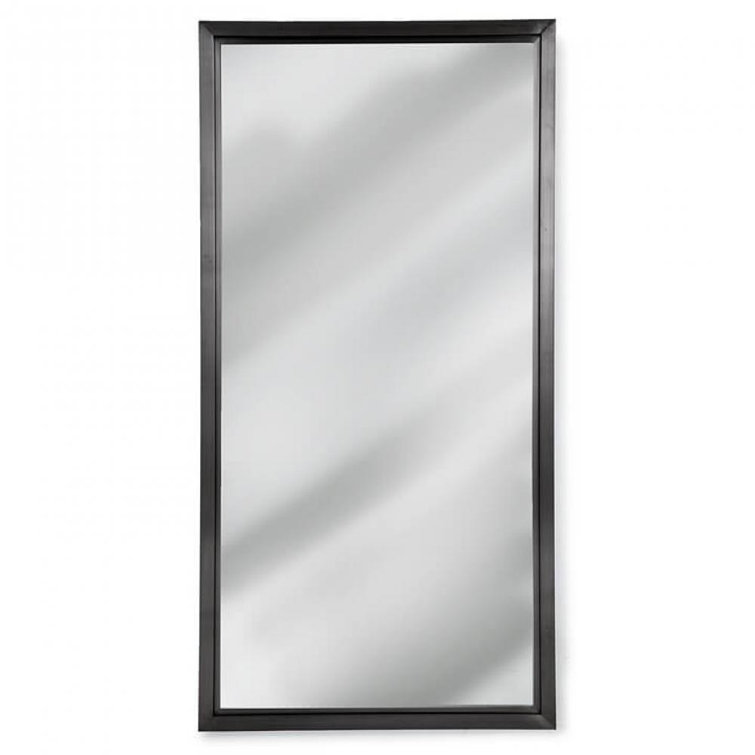 Minimalist Blackened Steel Rectangular Wall Accent Mirror