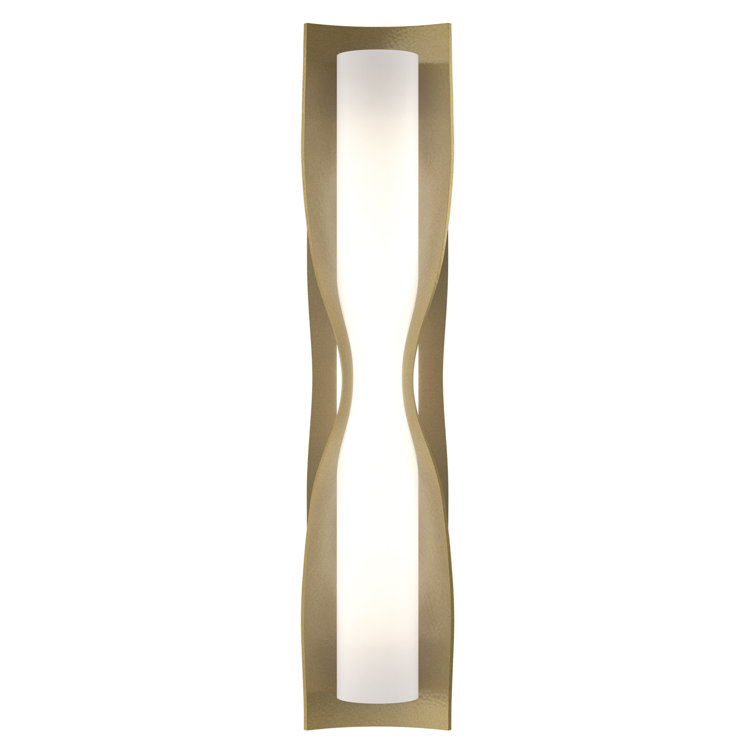 Translucent Bronze 4-Light Wall Sconce with Sleek Opal Shade