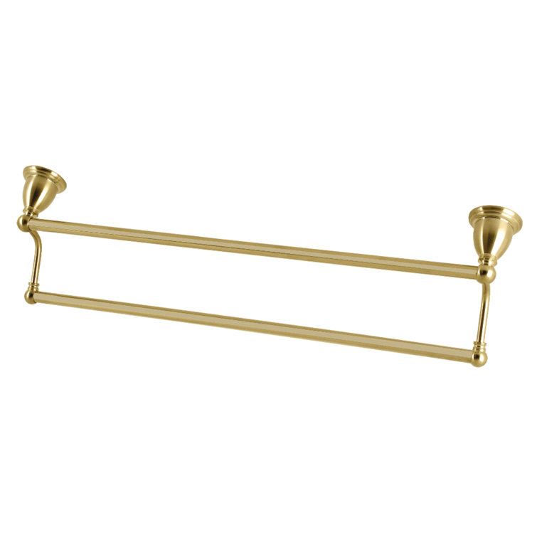Heritage 24-Inch Brushed Brass Dual Towel Bar