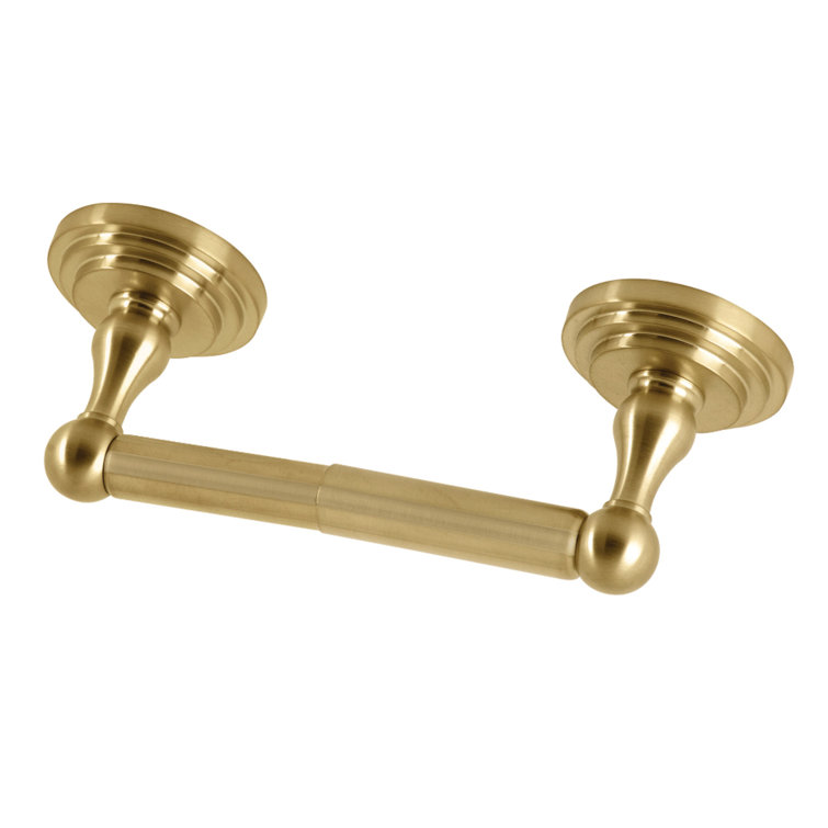 Milano Brushed Brass Double Post Toilet Paper Holder