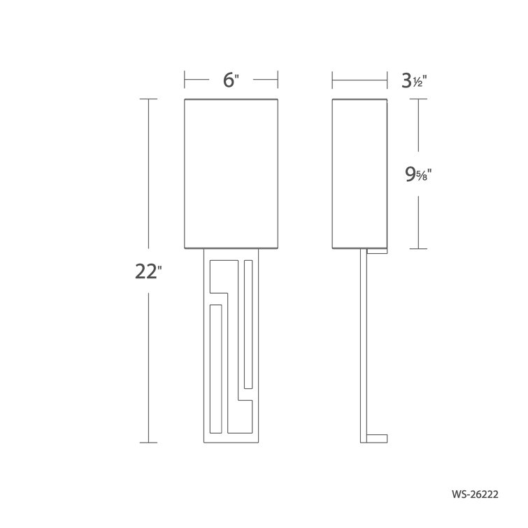 Vander Black Aluminum Dimmable LED Wall Sconce