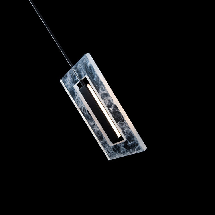 Cambia Black Glass LED Mini Pendant Light