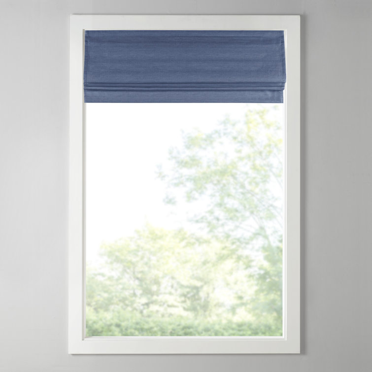 Ivory Faux Silk Cordless Blackout Roman Shade 31" x 64"
