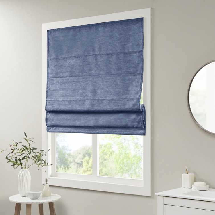 Ivory Faux Silk Cordless Blackout Roman Shade 31" x 64"