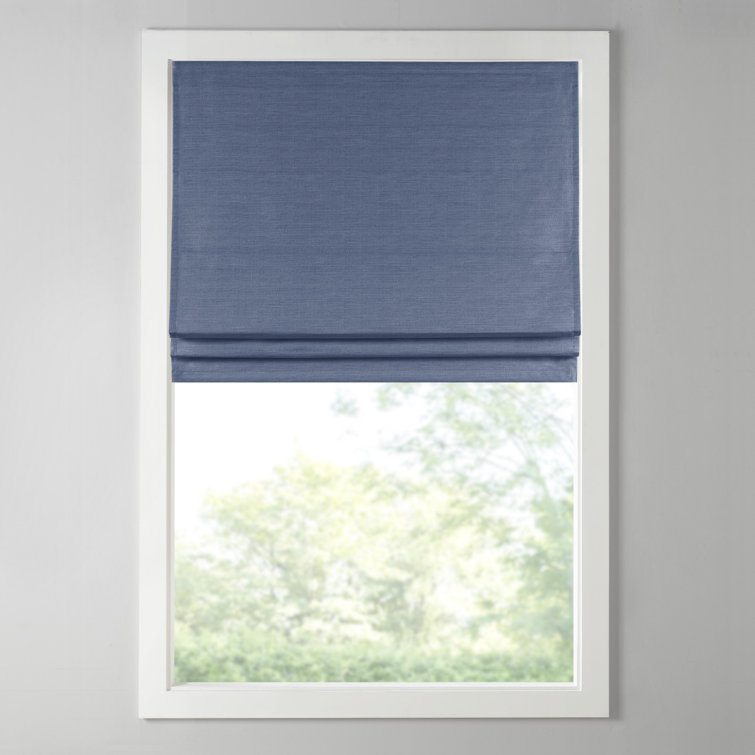 Ivory Faux Silk Cordless Blackout Roman Shade 31" x 64"