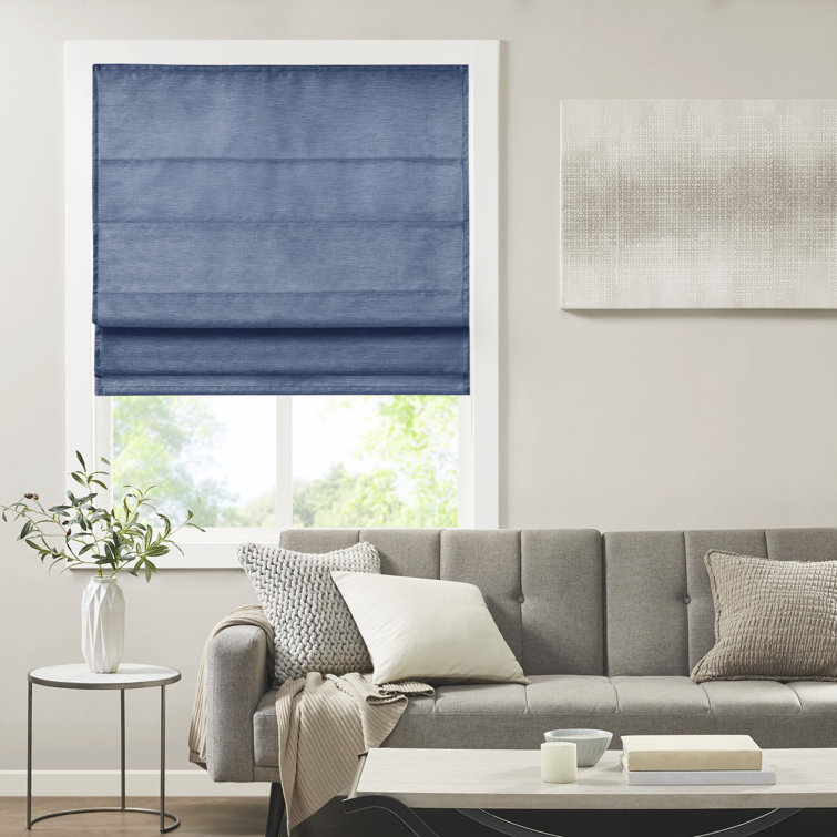 Ivory Faux Silk Cordless Blackout Roman Shade 31" x 64"