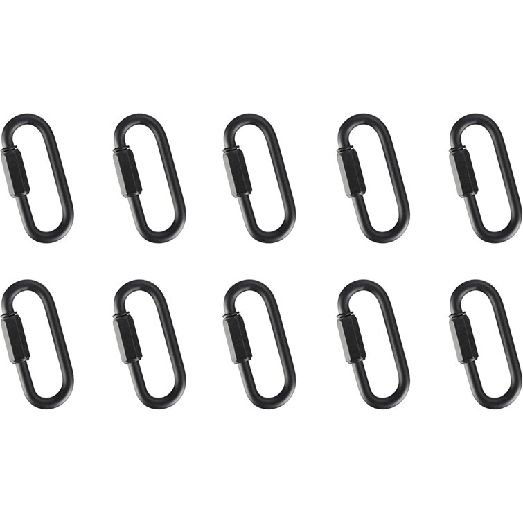 10 Pack Matte Black Heavy Duty Chain Connecting Links