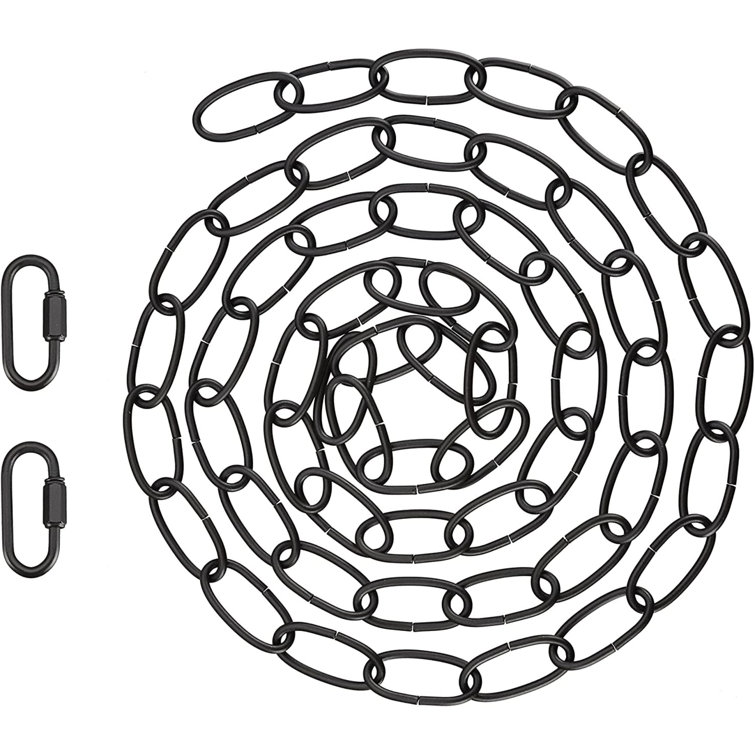 Matte Black 6-Foot Heavy Duty Steel Chain with Quick Link