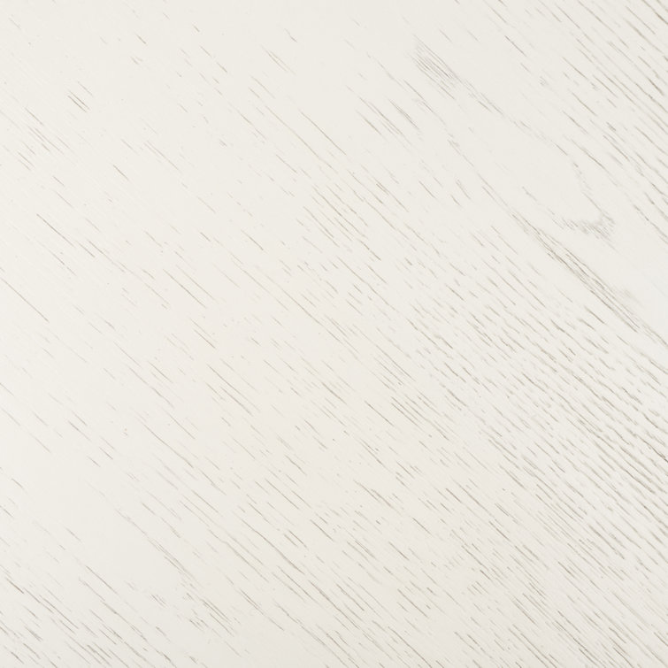 White Wash Round Oak Wood End Table
