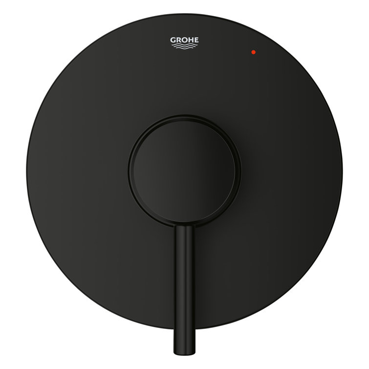 Matte Black Modern Wall-Mounted Shower Handle Lever