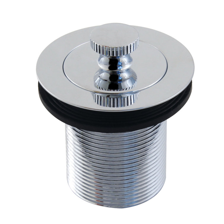 Polished Nickel Round Lift and Turn Tub Drain