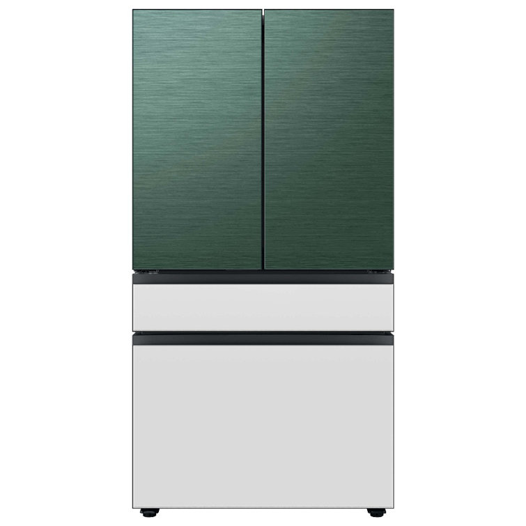White Glass 23 cu. ft. 4-Door French Door Refrigerator