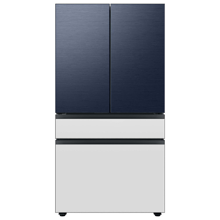 White Glass 23 cu. ft. 4-Door French Door Refrigerator