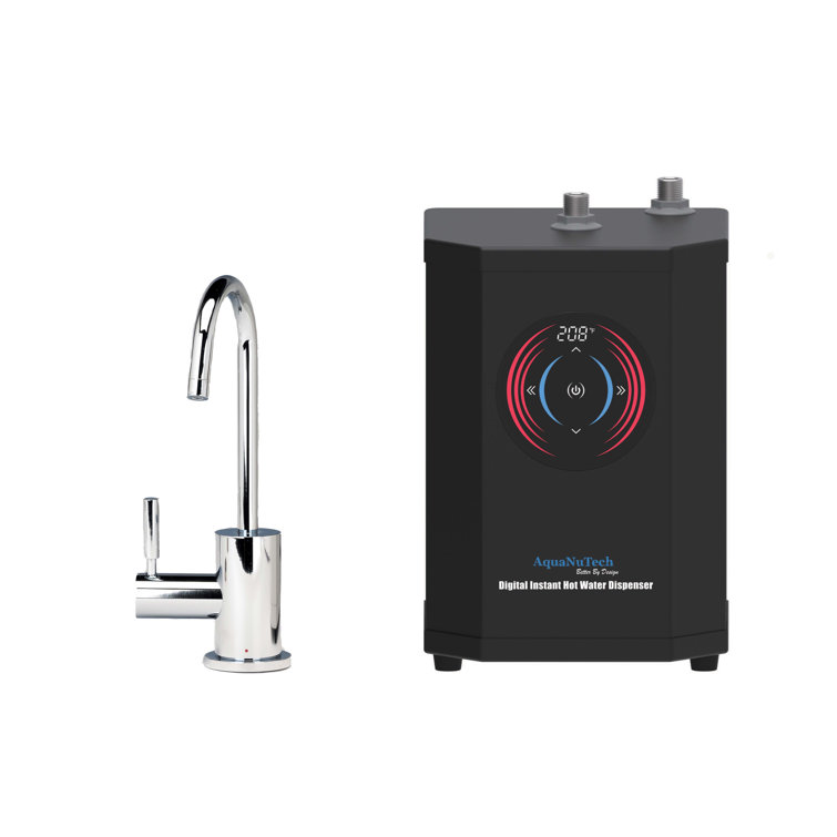 Chrome Digital Instant Hot Water Filtration Faucet with Dispenser